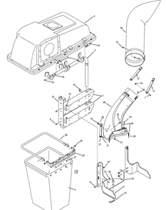 General Assembly #1 Diagram and Parts List for 19A70001 100 Cub Cadet Lawn Tractor
